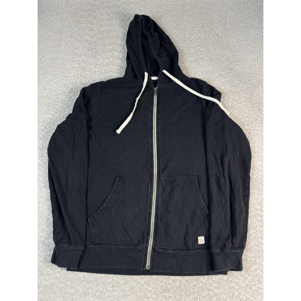 Marine Layer Hoodie‎ Mens Small Black Full Zip Observe AI Logo Soft Sweatshirt